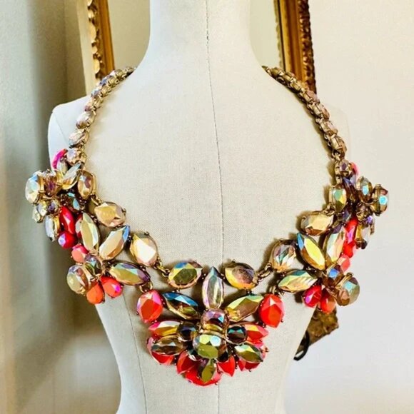 J Crew Crystal Statement Necklace WOW - Picture 6 of 10